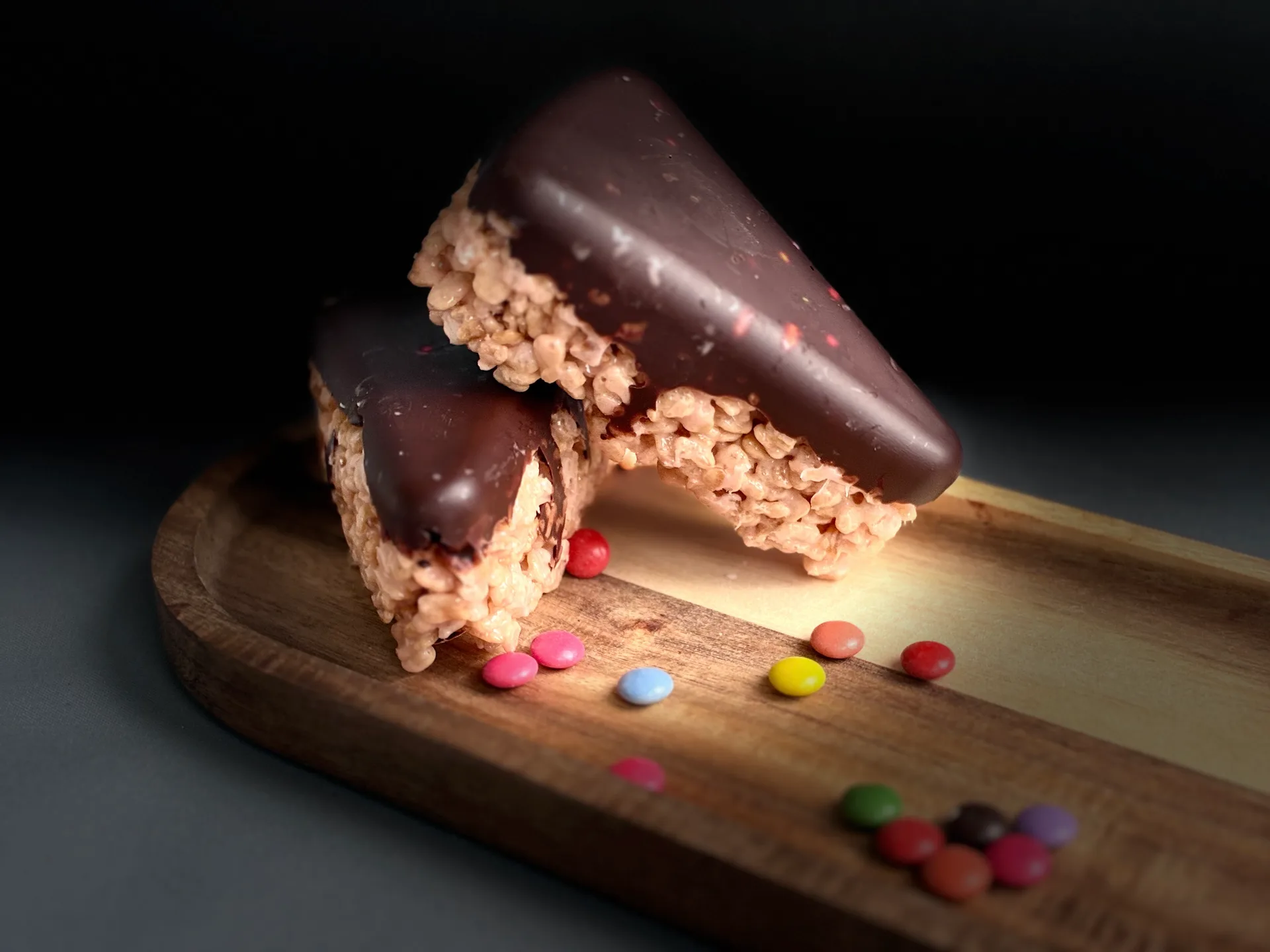 Chocolate Covered Marshmallows Crispie with chocolate  Beans – Traybakes